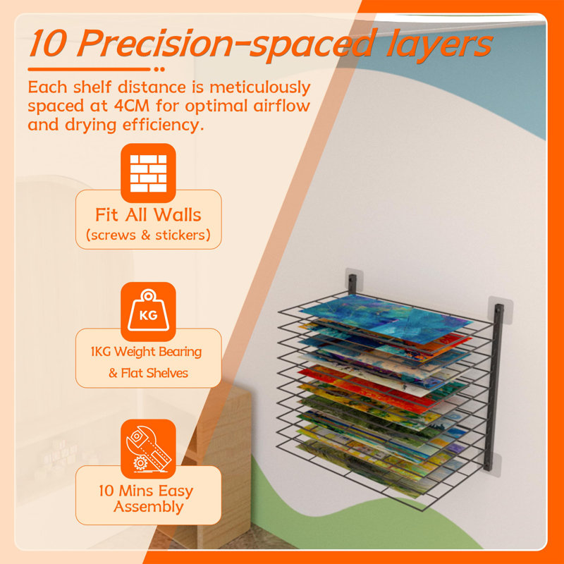 Metal Wall-Mounted Drying Rack