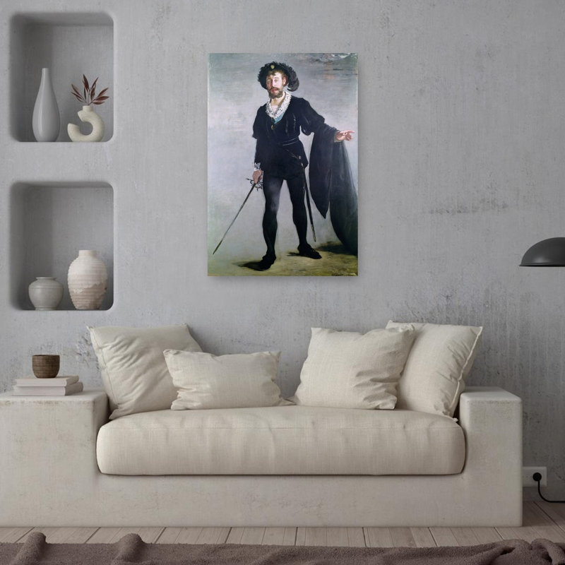 " Jean Baptiste Faure As Hamlet, 1877 Impressionist Abstract Contemporary Portrait Wall Art Print " by Edouard Manet
