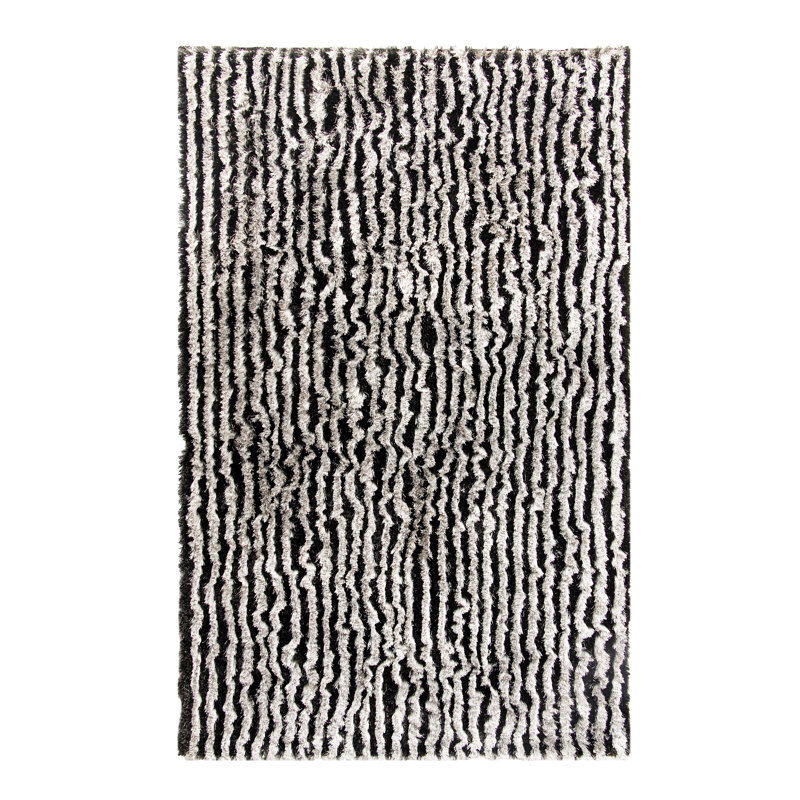 Safari Hand Tufted Striped Indoor Rug, Rectangle 8' x 10'