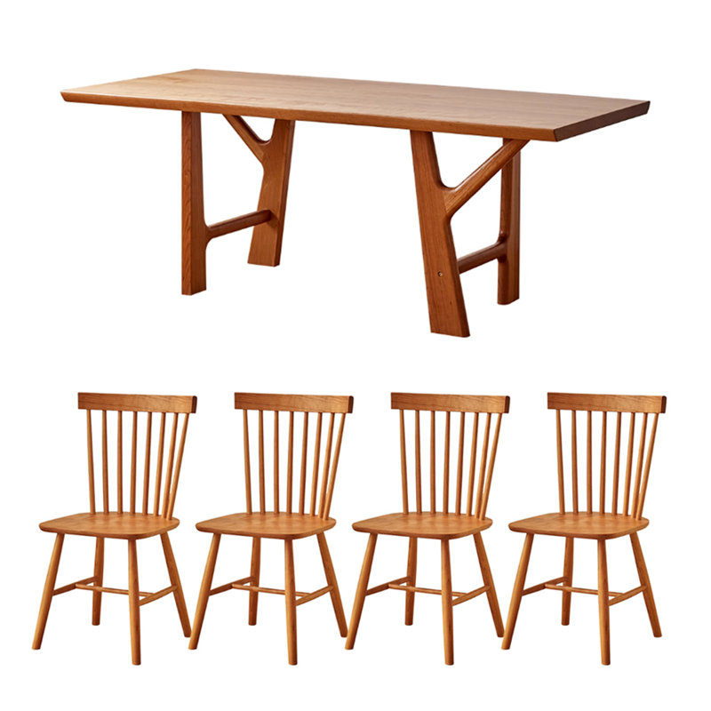 Creative Branch Shaped Cherry Wood Dining Table, 29.52"H x 86.61"L x 35.43"W