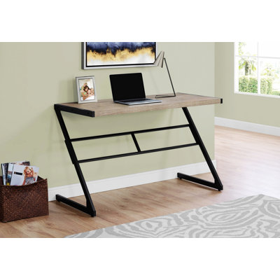 Bureau d'écriture avec pieds en métal, bureau d'ordinateur pour bureau à domicile