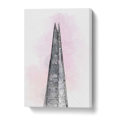 The Shard Building In London In Abstract - Wrapped Canvas Print