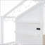 Lit simple en contreplaqué / panneau de fibres à densité moyenne / maison en bois de pin avec canapé, station de charge et amp; Tiroirs, blanc / gris-1290470050