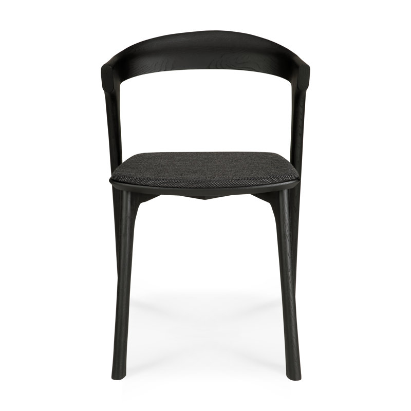 Bok Upholstered Dining Chair, Black, Black Polyester Blend/Acrylic