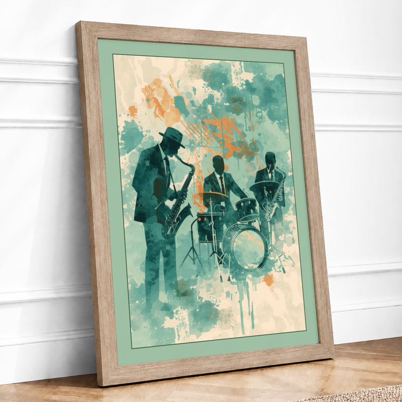 Jam Session Modern - Framed Print, A1 - 84.1 x 59.4 cm, Oak
