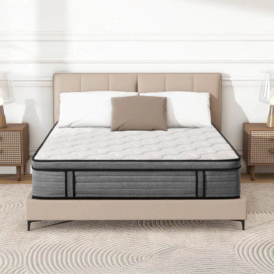 Mattress, Hybrid Mattress In A Box, Pocket Springs For A Cool Sleep, Medium Firm Feel With Motion Isolation by Alwyn Home
