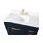 Tennant Brand 42 Inch Modern Freestanding Navy Blue Beatrice Bathroom Vanity, Single Sink, White Quartz Top, Fully Assembled-305018621