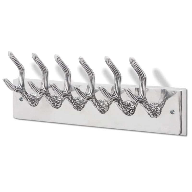 Alberto Metal Wall 6 - Hook Wall Mounted Coat Rack