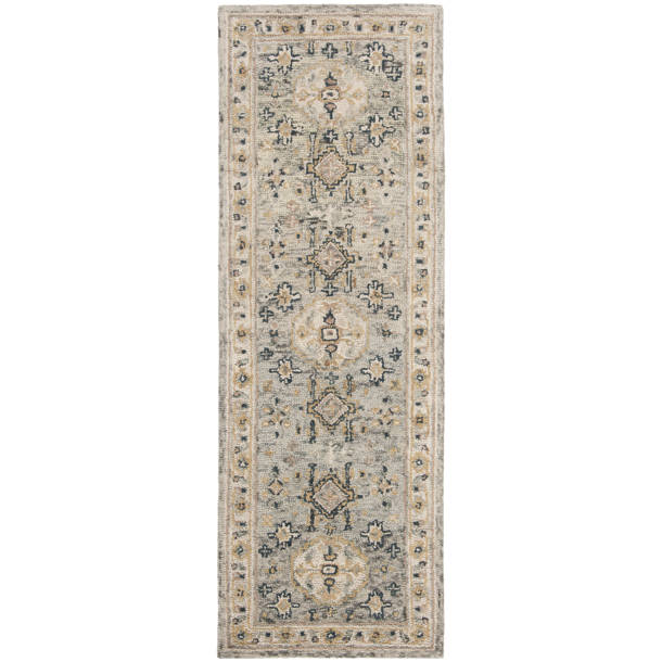 Bungalow Rose Vahakn Hand Tufted Wool Floral Rug & Reviews | Wayfair