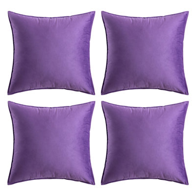Ensemble de 4 housses de coussin en velours