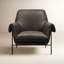 CC Metal Frame Leather Club Chair-123293297