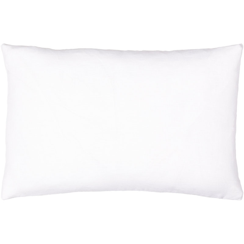 Housse de coussin en lin Saweres, Blanc