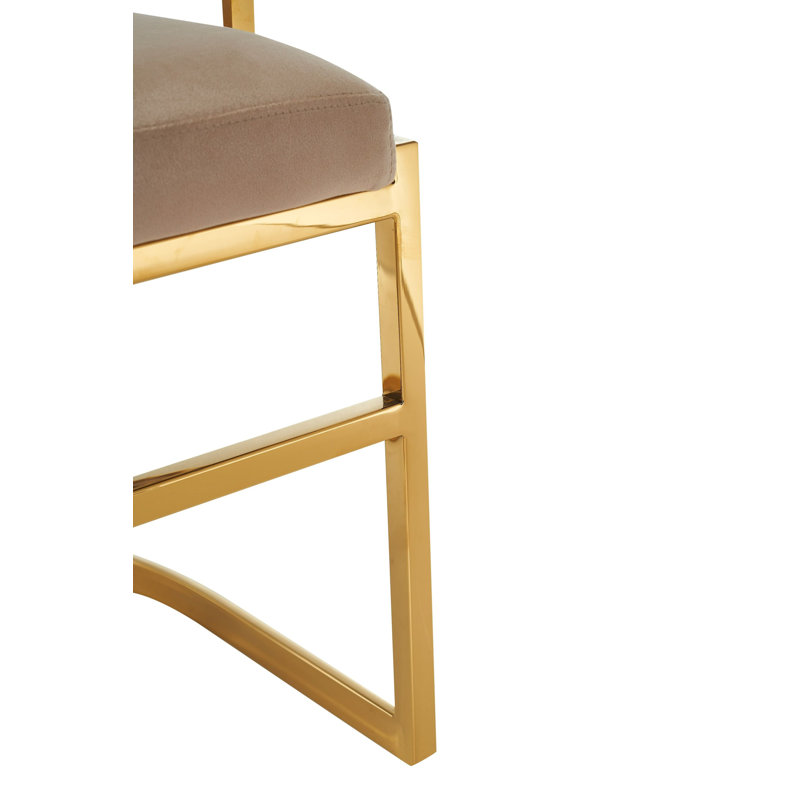 Chaise avec accoudoirs en velours Baten