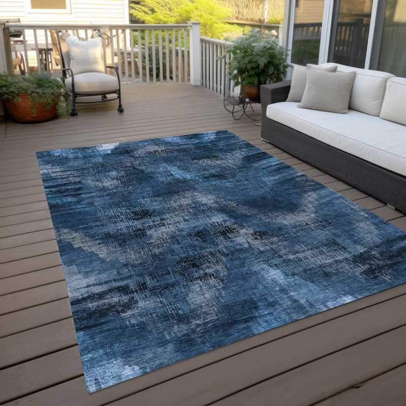 Tapis intérieur / extérieur rectangulaire avec envers antidérapant Malm, Rectangulaire 8 pi x 10 pi