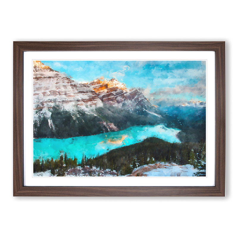 Peyto Lake in Canada - Framed Print, 27cm H x 36cm W x 2cm D, Walnut Framed