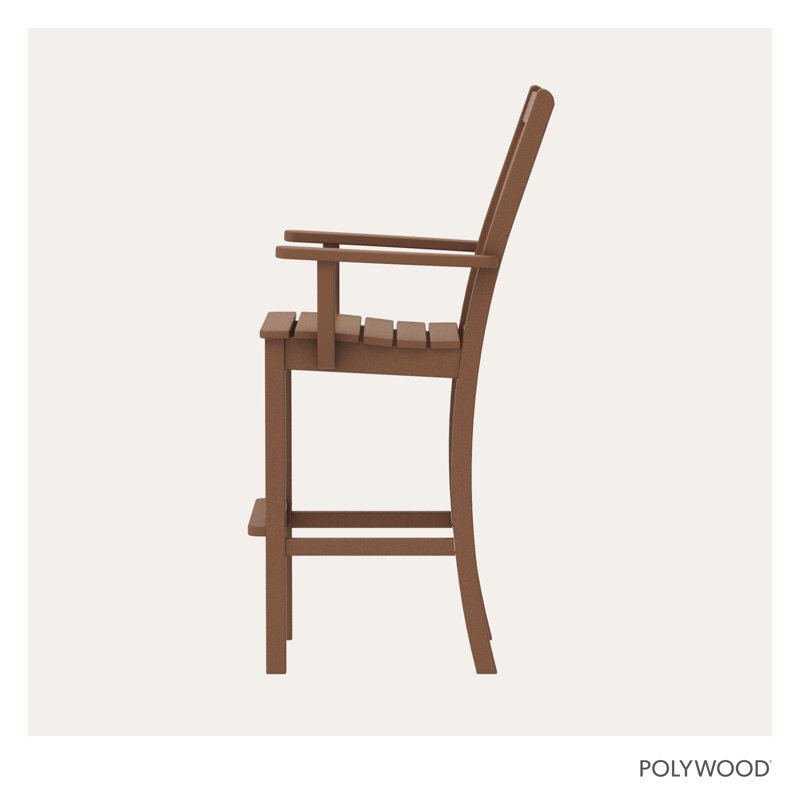 Chaise de bar POLYWOOD Vineyard, Teck