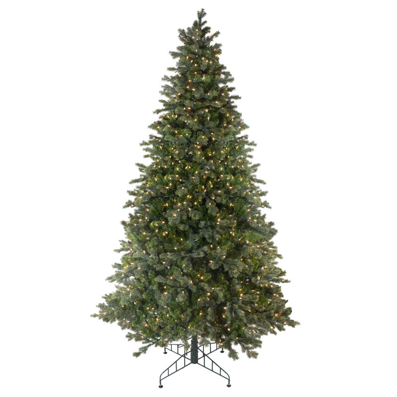 Arbre de Noël artificiel épinette moyen 9 pi avec lumières claires préinstallées 9 pi Savannah