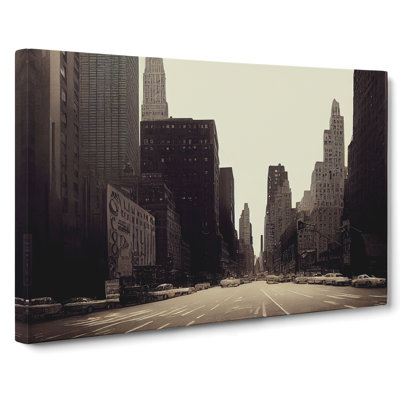 Vintage New York Skyline Vol.1 - Wrapped Canvas Print