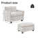 Redenius Boucle Upholstered Accent Arm Chair With Ottoman