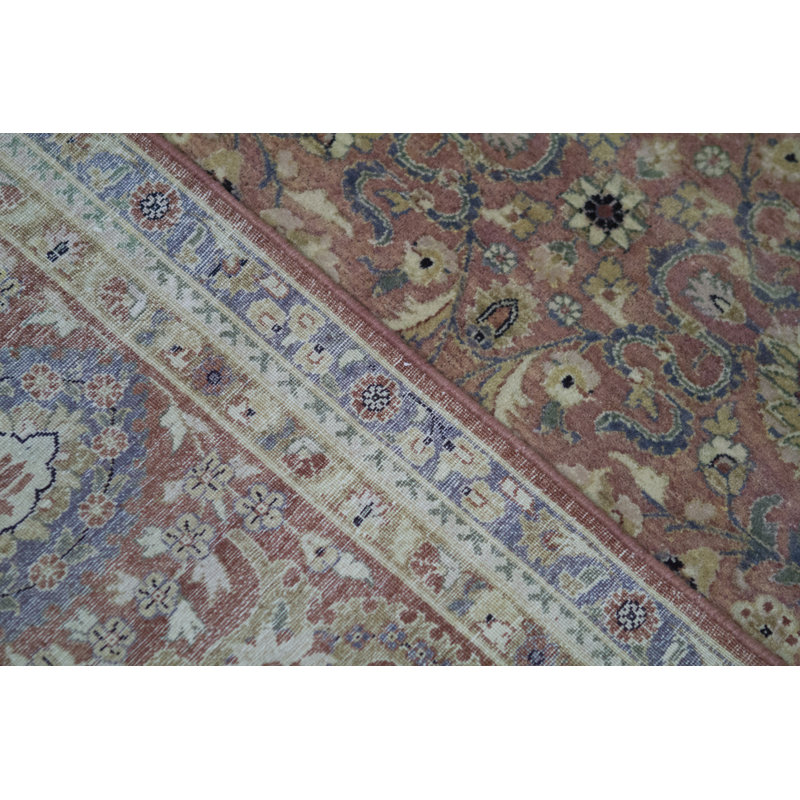 Wool Oriental Area Rug in Red/Purple/Green