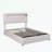 Dexton Upholstered Bed With Led Light, Bluetooth Player And Usb Charging, Hydraulic Storage Bed-161399387-161399386