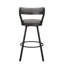 Ensemble de chaises de pub en similicuir rembourrées en métal avec ensemble de 2 chaises pivotantes à 360 degrés-1428477937