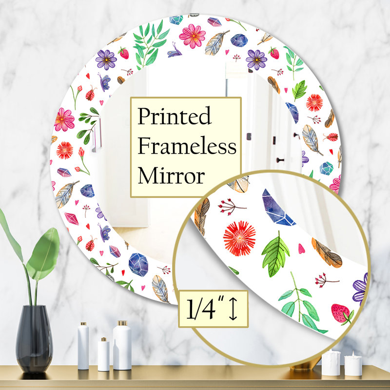 Miroir mural Feathers Ftraddio, H 31,5 po x l po