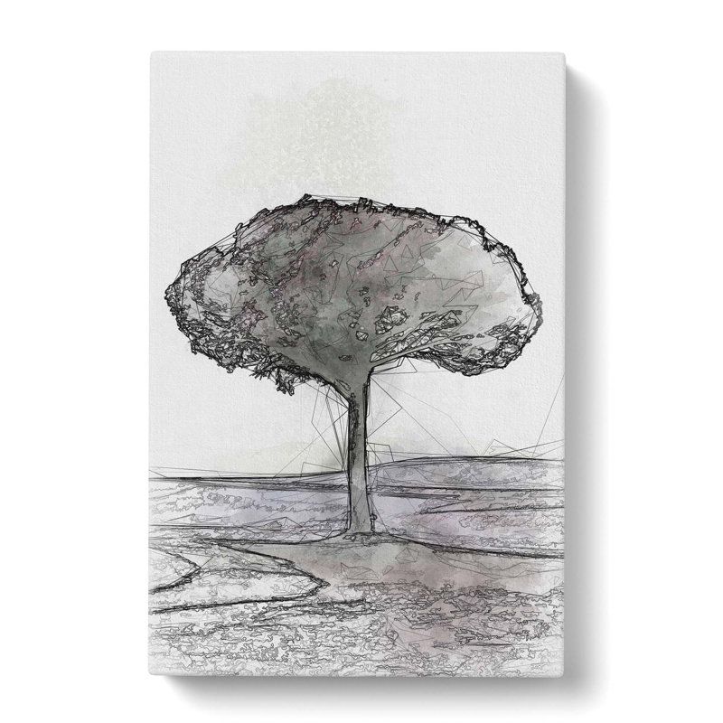 Tree in Tuscany Italy in Abstract - Wrapped Canvas, 91cm H x 60cm W x 3cm D