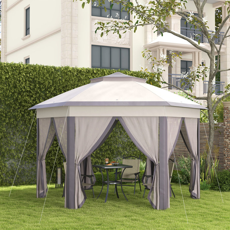 Milanna 3m x 4m Metal Patio Gazebo