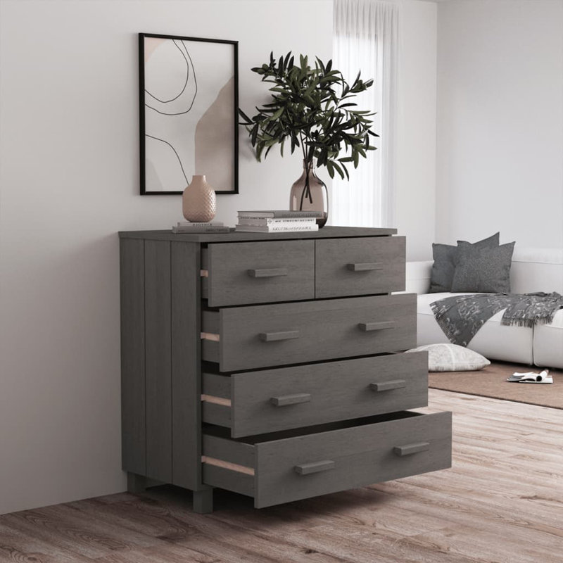 Buffet-bar Hamar avec tiroirs HAMAR, Gris clair