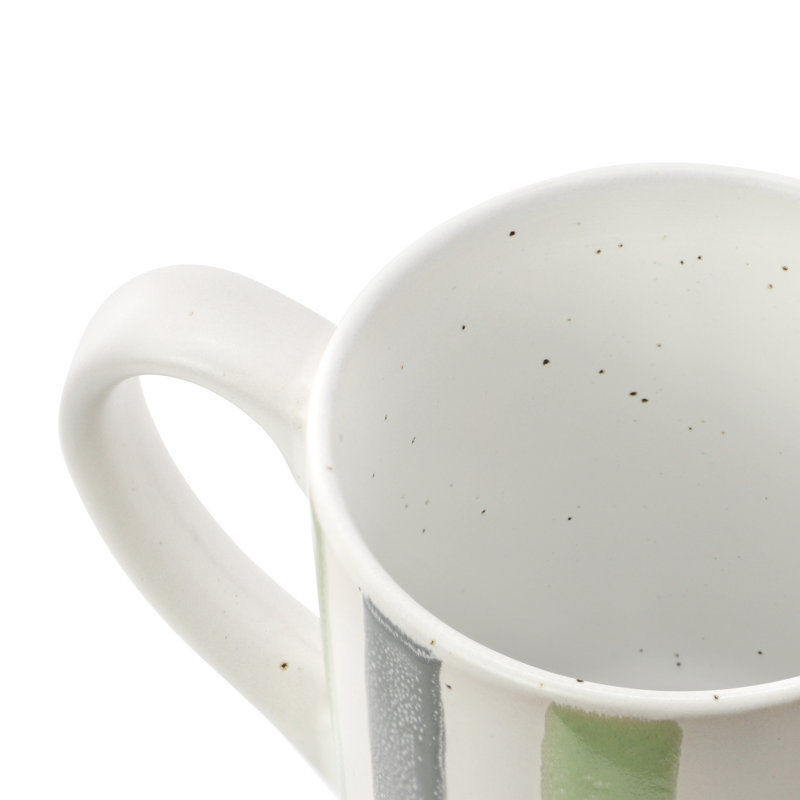  Ensemble de grandes tasses en grès peint à la main 4 pièces Atlantic Waves
