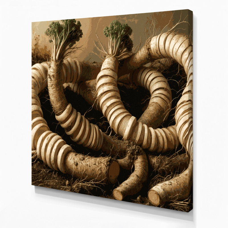 Art mural sur toile brun, H 32 po x l 32 po