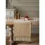 Drapeau de table beige de 108 pouces de long, drapeau de table style campagne