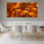 Ensemble de 3 tableaux sur toile à motif de feuilles de ginkgo d'automne, pour la décoration du salon et de la chambre.-350869102