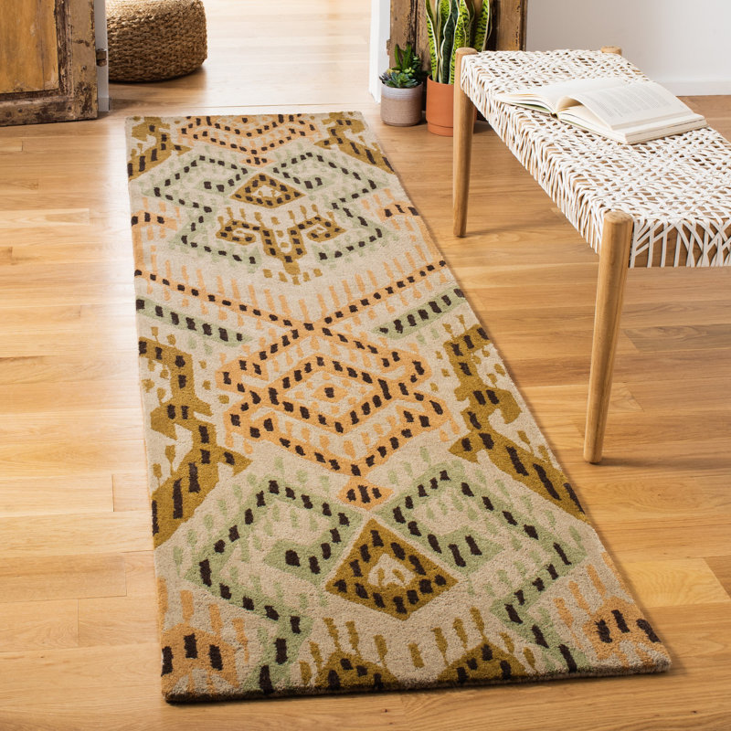 Eaton Wyndham Hand Tufted Wool Geometric Rug, Runner 2'3" x 9'