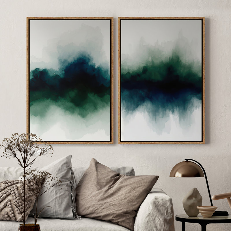 Art mural encadré sur toile, rétro muraux abstraits pour chambre à coucher, H 36 po x l 24 po, Naturel