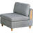 Contemporary Living Room Furniture 6Pc Modular Corner Sectional Set Dorris Fabric Couch 2X Wedges 3X Armless Chair And 1X Ottoman-1354315060