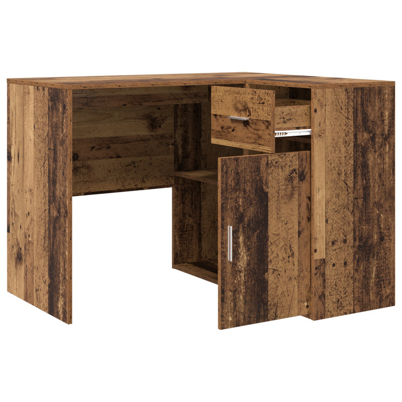 Corner Desk 102X88x75 Cm Engineered Wood, Old Wood