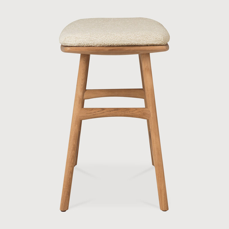 Osso Outdoor Teak Bar Stool, Natural