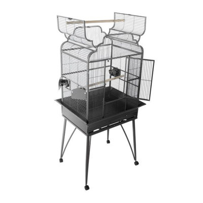 Mayton 65'' Iron Victorian Top Floor Bird Cage with Wheels