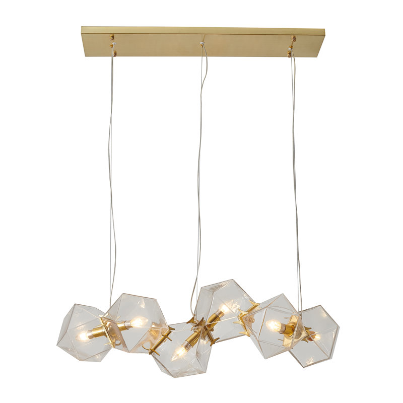 Luminaire suspendu géométrique 6 lumières Transitional