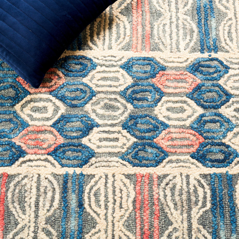 Brashear Hand Tufted Wool And Cotton Southwestern Rug, Rectangle 3' x 5'