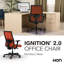 Chaise de travail à dossier moyen HON Ignition 2.0, inclinaison standard, structure noire, salamandre-119729018-117026065-119729017