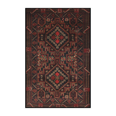 Tapis traditionnel mehroon/noir/crème