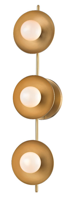 Julien 3 - Light Vanity Light, Aged Brass