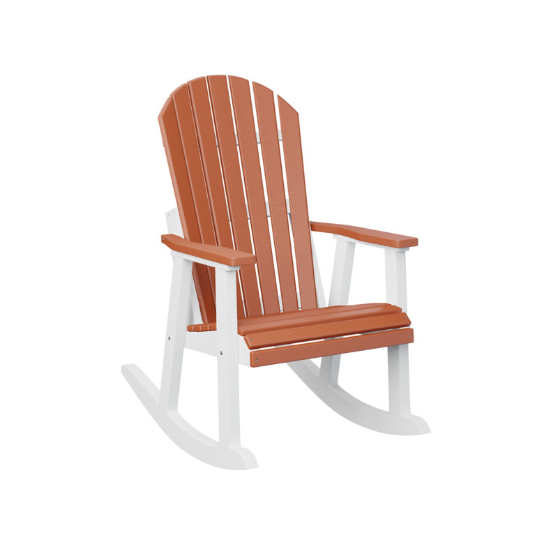 Fauteuil berçant berlinois berlinois, Mango Orange/White