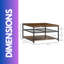 Anshu Industrial 3 Tier Rustic Coffee Table Living Room Furniture