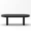 Table basse à cannelure ovale moderne Mid-Century, table basse en bois de ferme, table basse, table centrale-634086610
