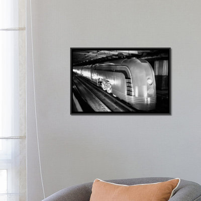 Reproduction de photo sur toile tendue, "pendant années 1930 angleed view of new york central-ferr training