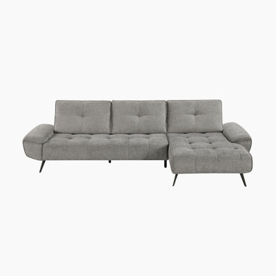 Kenner 125" Modern & Contemporary 2-Piece Sectional - Chenille Sectional, Customizable Seat Depth, Chaise for Lounging